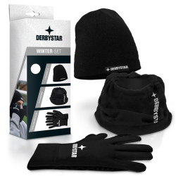 DERBYSTAR Fleece-Winterset Mütze+Handschuhe+Neckwarmer