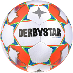 DERBYSTAR Atmos Light AG 350g Leicht-Fußball für Kunstrasenplätze weiß/orange/blau 4
