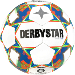 DERBYSTAR Atmos Light AG 350g Leicht-Fußball für Kunstrasenplätze weiß/orange/blau 4