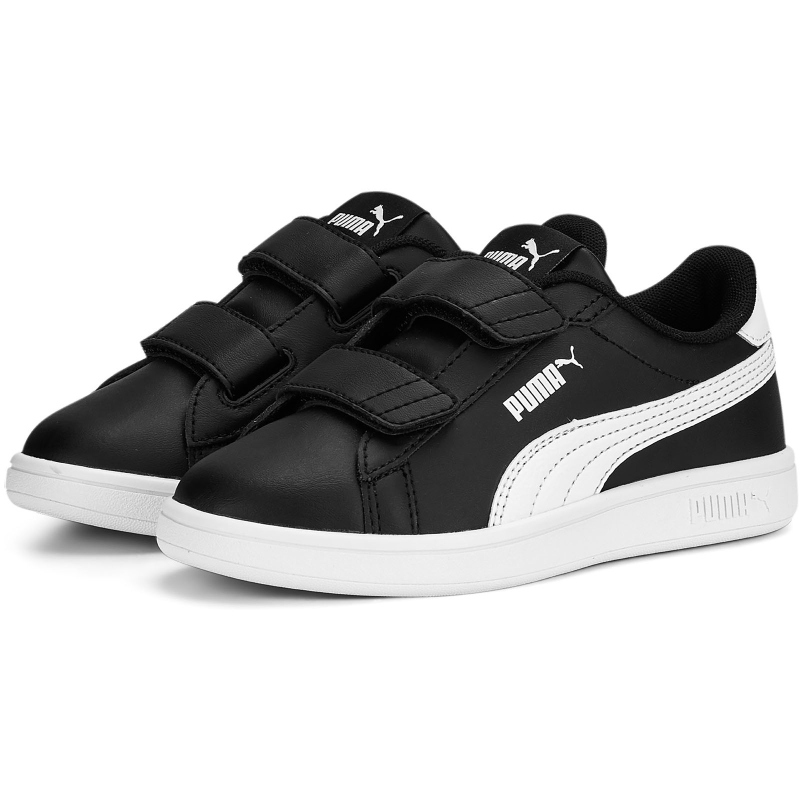 PUMA Smash 3.0 Leder-Sneaker mit Klettverschluss Kinder 03 - puma black/puma white 31